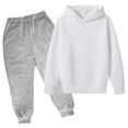 thumbnail image 4 of JIAYUE Girls 2 Piece Outfits Baggy Raglan Long Sleeve Solid Color Hoodies With Pocket Sweatpants Sets For Back To School,11-12 Years, 4 of 4