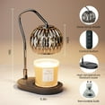 thumbnail image 2 of WYghyronic Candle Warmer Lamp with Timer and 4 Brightness Levels, Electric Candle Warmer for Glass Candles, Home Accessory, Black, Includes 2 Bulbs, 2 of 6