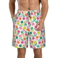 thumbnail image 2 of Uemuo Tulips Flowers Pattern Men's Swim Trunks Hawaiian Beach Bathing Suit Swimsuits Beach Quick-Dry Shorts with Pockets-3X-Large, 2 of 9