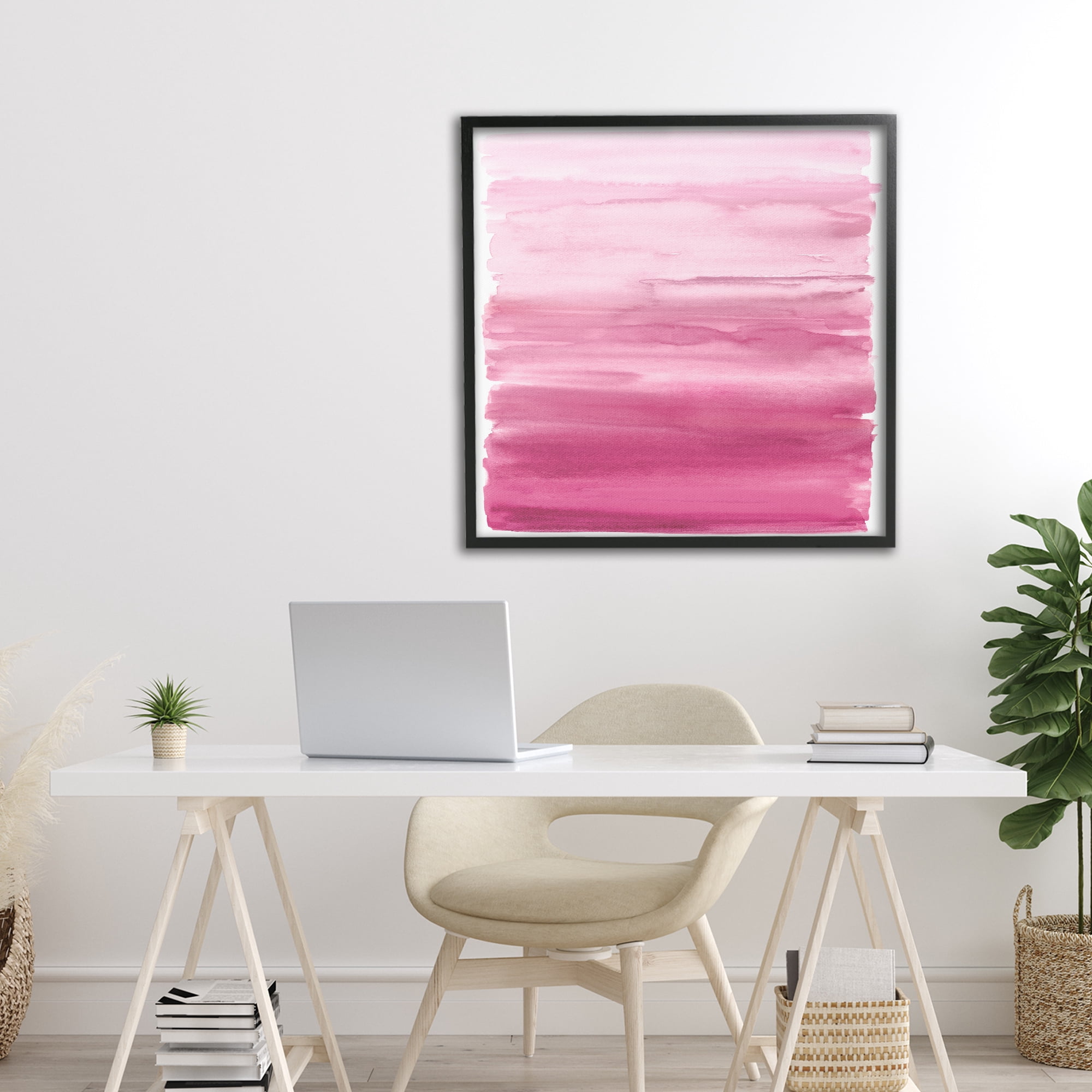 Stupell Industries Gradient Pink Blush Black Framed Giclee Art, design by Allie Corbin