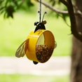 thumbnail image 3 of Muecwrye Bird Feeder, Iron Hanging, Bird Feeders for Outdoors, Bee Shape Window Bird Feeder, Pack Bird Feeders for Outdoor Hanging, Bird Houses for Outside,Outdoor Courtyard Garden Tree Hanging Lamp, 3 of 7