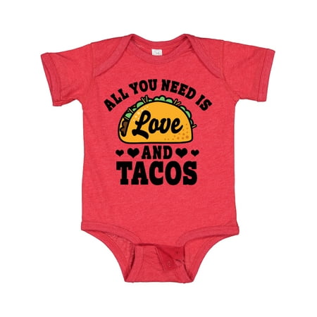 

Inktastic Valentine s Day All You Need is Love and Tacos Gift Baby Boy or Baby Girl Bodysuit