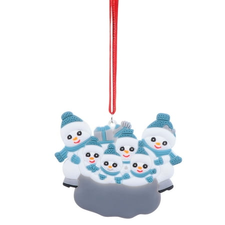 

NUOLUX 1Pc Family Personalized Ornament Snowman Hanging Tag Survival Family Pendant