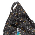 thumbnail image 5 of Floral Lounger Chair Bag, Continuous Chamomile Flowers Scene Leaves Simplistic Botany Pattern, High Capacity Storage with Handle Container, Lounger Size, Dark Grey and Multicolor, by Ambesonne, 5 of 5