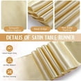 thumbnail image 4 of 24 Packs White and Gold Disposable Plastic Tablecloths and Satin Table Runner Set, 54 x 108 Inch Tablecloth, 12 x 108 Inch Table Runners for Wedding Graduation Birthday Baby Shower, 4 of 5