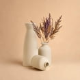 thumbnail image 2 of Set of 3 Beige Minimalist Ceramic Vases - Elegant Flower Vase - Perfect For Home Decor & Banquet Decor, 2 of 6