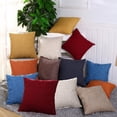 thumbnail image 2 of AMERTEER Square Linen Solid Color Soft Pillow Case Sofa Bed Cover Cushion Home Ornament, 2 of 12