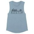 thumbnail image 1 of Skyline Austin Texas Women's Muscle Tank Small Stonewash Denim, 1 of 5