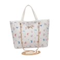 thumbnail image 4 of Bolso tote para mujer, bolso de mano moderno y ligero para picnic, playa y uso diario. Blanco, 4 of 8