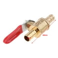thumbnail image 4 of Abbracc Valve à Bille en Laiton 4 Pcs Valve d'Arrêt Air-Liquide Connexion Complète Poignée Rouge, 4 of 9