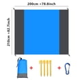 thumbnail image 3 of Ceimmolca Diveblues S09 Couverture de Plage Imperméable Extra Large 8 Personnes Taille Familiale Confortable Parachute Nylon Confortable&Chic Compact& Léger Renforcé Coupe-Vent 4 Piquets&1 Trave, 3 of 8
