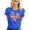 v#24Blue164, variant on WAYUTE Women Shirts Us National Flag Pattern USA 1776-2026 Letter Print Short Sleeve Crew Neck For 4Th Of July Party Night Casual Tee,Dark Gray,M