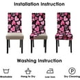 thumbnail image 5 of Valentine''s Day Dining Room Chair Covers Set of 4,Pink Heart Stretch Parsons Chair Covers,Love Valentine Decorations Kitchen Chair Seat Cover Protector(Black&Pink,4 Pack), 5 of 6