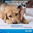 thumbnail image 2 of Pet MD Advanced Ear Finger Wipes for Dogs & Cats - Non-Irritating Ear Wipes & Ear Cleaner - Pet Safe Cleaner to Aid in Itchiness and Odor - Cucumber Melon (50ct), 2 of 8
