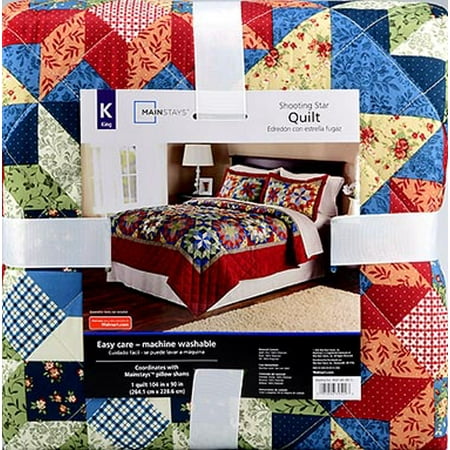 Mainstays Shooting Star Classic Patterned Red King Quilt