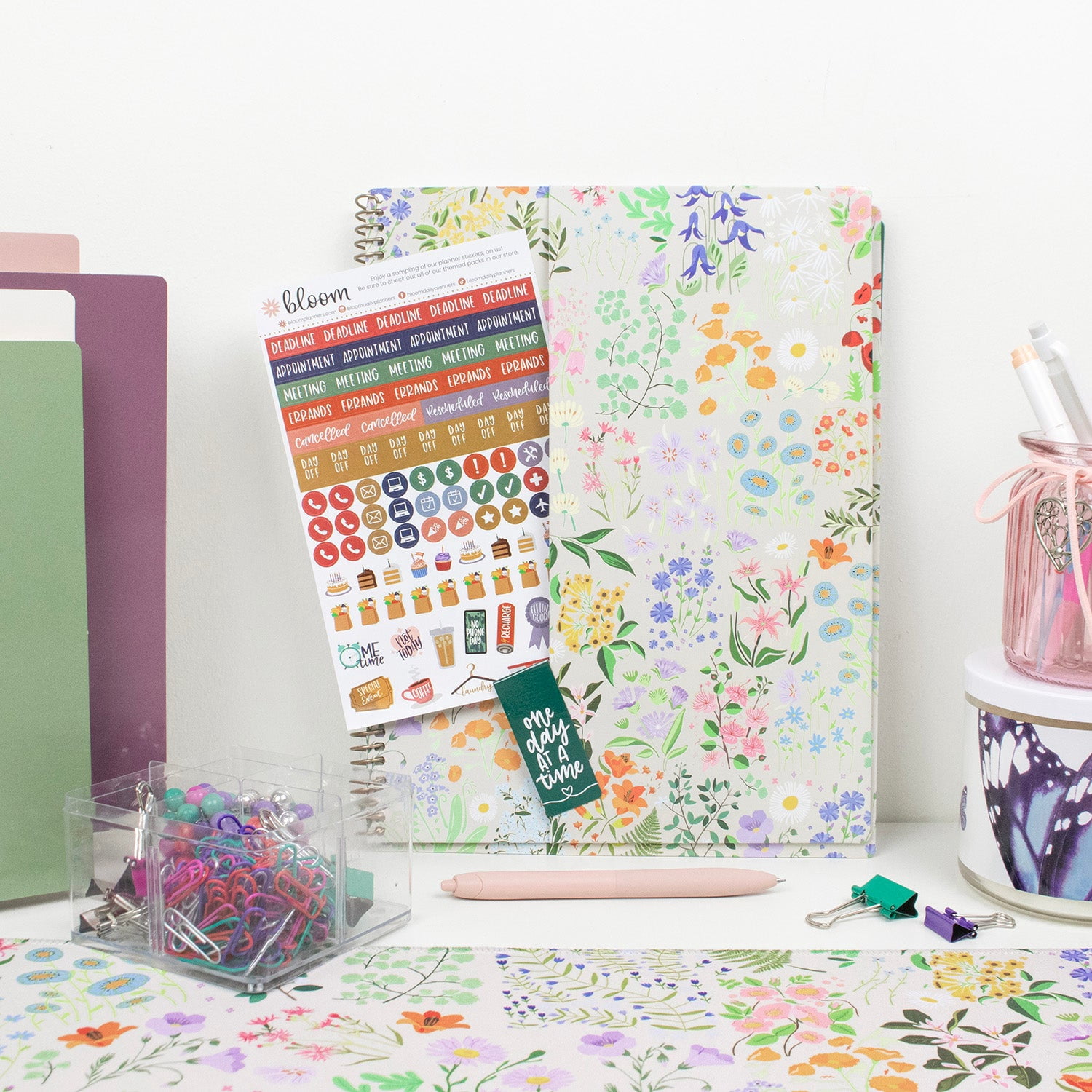 bloom daily planners 2026-2027 Academic Planner, 13 Month Monthly & Weekly, 8.5" x 11" Soft Cover, Stickers Included, Garden Party