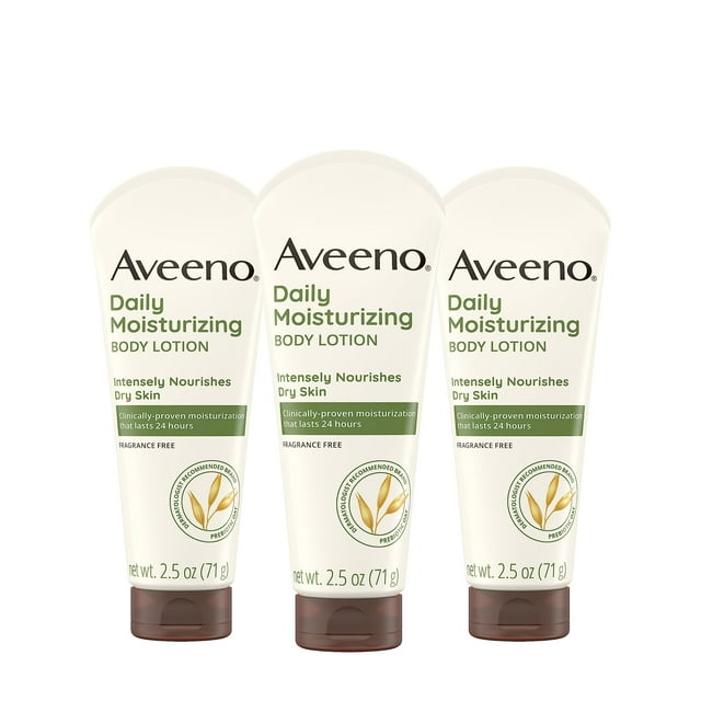 Loción corporal Aveeno, hidratante diaria, 75 ml (paquete de 3)