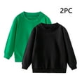 thumbnail image 2 of Favoffer 2PC Little Boys Girls Crewneck Sweatshirt Fall Winter Long Sleeve Solid Cotton Casual Tops for Kids Toddler Home Travel Daily Outdoor 1-11Y, 2 of 7