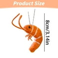 thumbnail image 3 of SeekLGT Prawnaments Christmas Ornaments Handmade Ornament Novelty Christmas Decor Eco Friendly Prawn Shape Wool Ornament Seafood Themed Holiday Decoration Unique Gift, 3 of 7