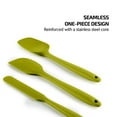 thumbnail image 4 of OVENTE Silicone Cooking Utensils Set - Food Grade Rubber Spatulas Heat Resistant w/ Stainless Steel Core & Seamless Design, Non Stick Rubber Spatula for Mixing, Baking & Cooking - 5pcs Green SP12305G, 4 of 8