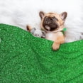 thumbnail image 3 of Yiaed Green Sparkling Shiny Print Dog Blankets-Cat Blanket Washable for Couch Protection,Puppy Blanket, Soft Plush Reversible Throw Furniture Protector-Medium, 3 of 8
