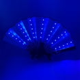 thumbnail image 3 of YAOBAMM Plastic Material Light Fan Luminous LED Light Foldable Glowing Strong Hinge 12V 8 Inch KTV Bar Club Performance Prop Hand, 3 of 7