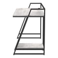 thumbnail image 6 of Meard Metal Writing Desk with USB Ports, Antique White and Matte Black, 6 of 8