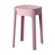 thumbnail image 2 of Taburete redondo de tocador, diseño de moda, fácil de mover, taburete apilable simple para Rosa, 2 of 9