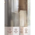 thumbnail image 6 of Gray Brown Sheer Curtains 63 Inch Length 2 Panels Set, Abstract Oil Painting Color Blocks Voile Window Treatment Rod Pocket Curtains Sheers Drapes for Bedroom/Living Room/Kitchen 52x"63"x2, 6 of 7