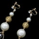 thumbnail image 2 of Pendientes largos ovalados con forma de gota, sin perforar, con perlas y cadena para mujer, joyería decorativa para bodas y fiestas (dorado), 2 of 6