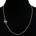 thumbnail image 3 of SuperJeweler H Initial Necklace for Women, Sideways Gold Necklace, 16", 3 of 5
