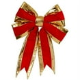 thumbnail image 2 of Vickerman 24" Red with Gold Trim Christmas Bow, 2 of 2