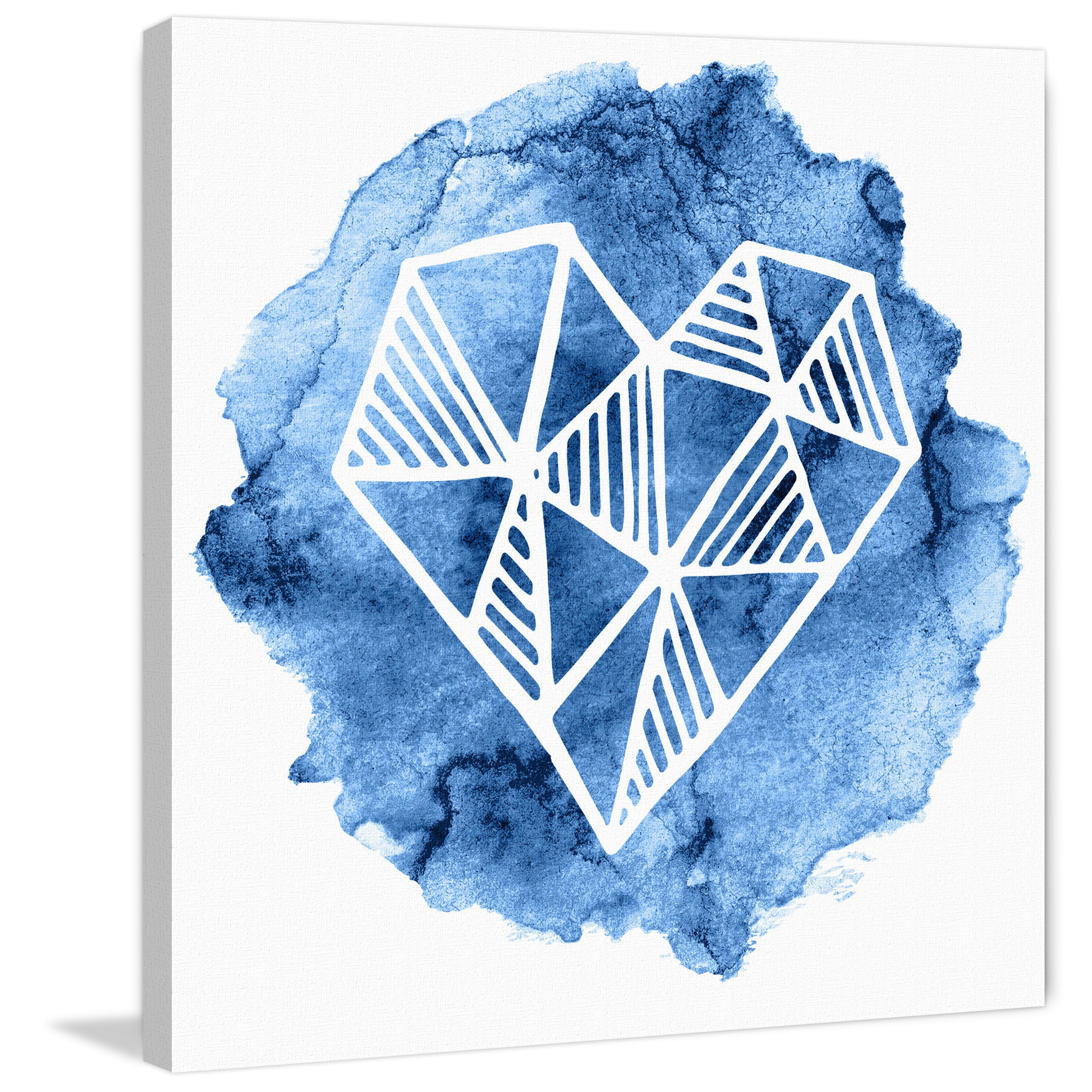 "Triangle Heart" Painting Print on Wrapped Canvas
