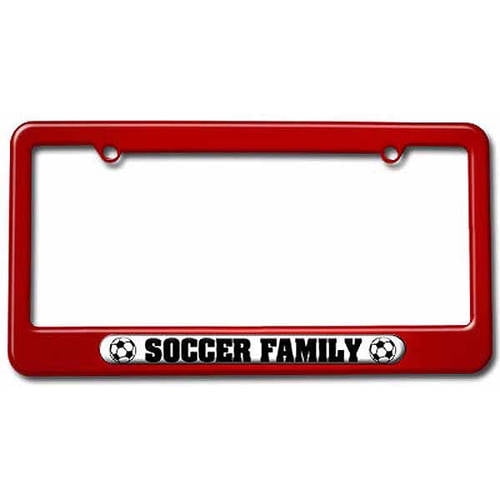 Soccer Family, Sports License Plate Tag Frame, Multiple Colors