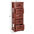 thumbnail image 4 of Safavieh Sarina Pine 5 Drawer Cabinet in Red, 4 of 4