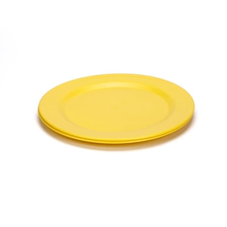 Green Eats 2 Pack Plates, Yellow Multi-Colored