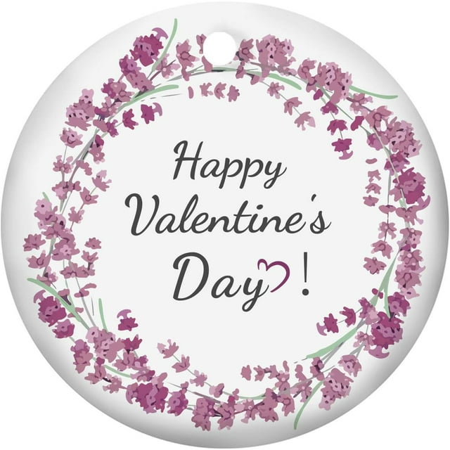 1 adorno colgante de porcelana con temática romántica para San Valentín.