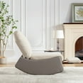 thumbnail image 5 of Pouseayar Rocking Chair Recliner with Adjustable Backrest&Footrest Upholstered Soft Resting for Living Room Bedroom, 5 of 18