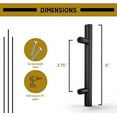 thumbnail image 5 of Mega Handles / Cabinet Pulls 6 Inch / Stainless Steel Cabinet Handle Pulls / Matte Black / 35 pack, 5 of 5