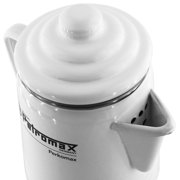 Petromax Tea and Coffee Percolator, Use Indoor/Outdoors for Home Kitchen or Campfire, Enameled Steel Coffee and Tea Pot Brews to your Taste, 5-6 Cup Capacity, White