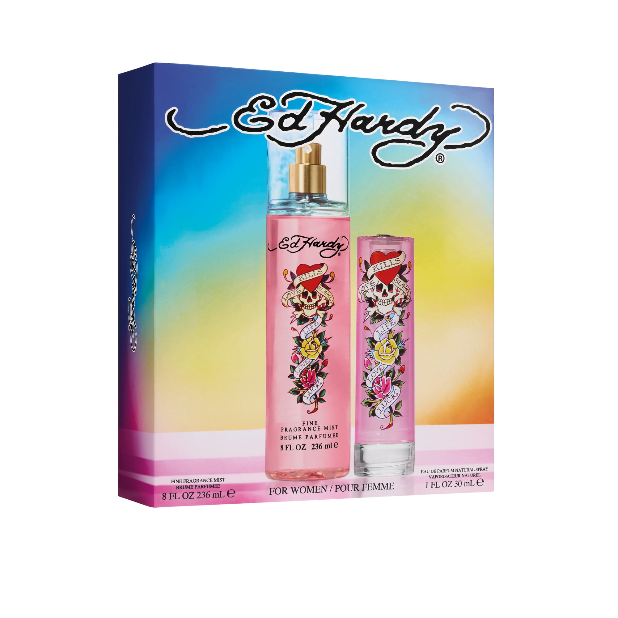 Ed Hardy Perfume Gift Set for Women, 2 Pieces, 1.0 fl oz