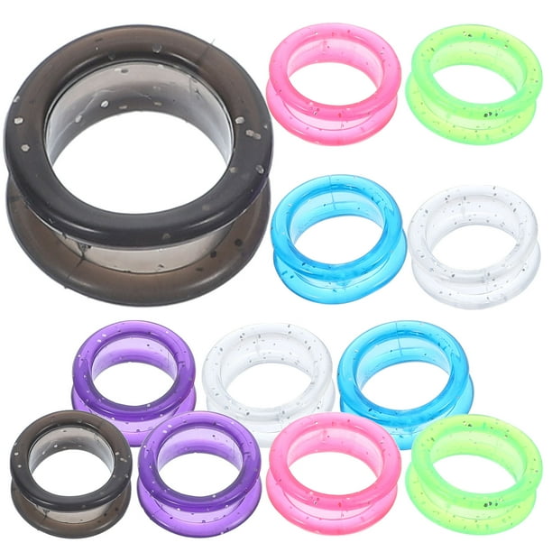 12pcs peluquería tijera tijera de silicona anillo de dedo mascota tijera coloreado anillo dedo