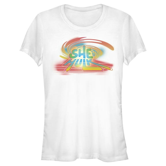 Junior's She-Hulk: Attorney at Law Colorful Logo  Graphic Tee White X Large