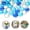 Blue, variant on 0.66lb Portable Clear Flat Glass Marbles,QZS Reusable Clear Glass Marbles,Flat Gems Aquarium Pebbles,fit for Indoor,Outdoor,Vase Filler,Table