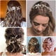 thumbnail image 4 of Diadema de boda dorada, tocados de novia con flores de perlas para boda, accesorios para el cabello de cristal para mujeres y niñas, 4 of 4