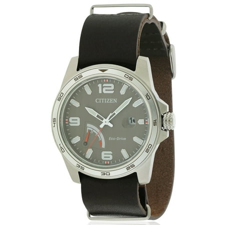 Citizen Eco-Drive PRT Leather Mens Watch AW7039-01H