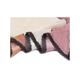 thumbnail image 3 of INSPIRE CHIC Women's Chic Pleated Contrast Color Rhombus Neck Scarf Neckerchief Pink, 3 of 5