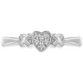 thumbnail image 4 of 0.03 Carat Natural Diamond XO Heart Promise Ring for Women in 925 Sterling Silver (H-I, I2-I3, cttw) Engagement Anniversary Band Ring Size 7 by Lavari Jewelers, 4 of 5