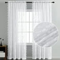 thumbnail image 3 of Cortinas FINECITY de encaje blanco vintage, 244 cm de longitud, 2 paneles, 3 of 8