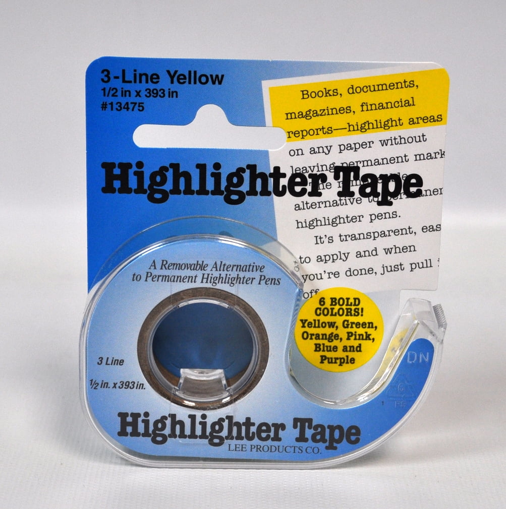 Removable Highlighter Tape Yellow